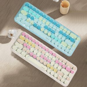 1203pan MPK-07 Wireless Typewriter-Style Keyboard — Bluetooth, Rechargeable, Multi-OS Hotkeys